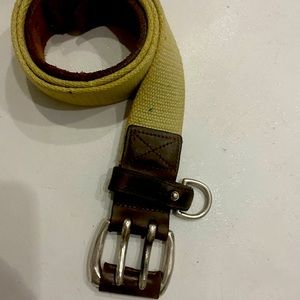 WILLIS and Geiger Mens Belt Mahogony brown and silver buckle